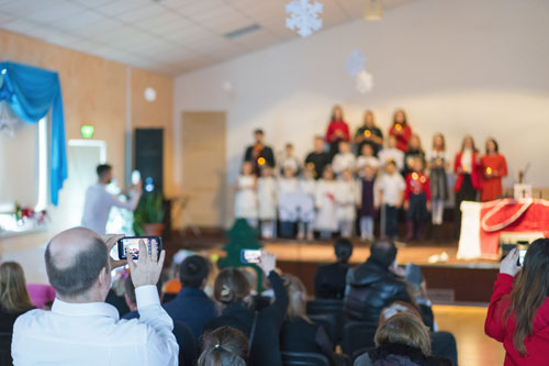 Parents at Kids' Christmas Concert